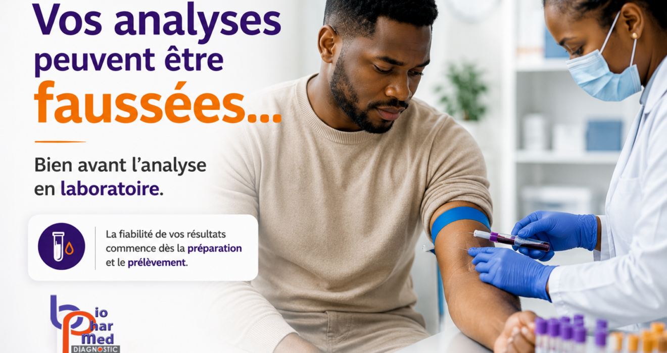Patient en préparation pour une prise de sang illustrant les erreurs pré-analytiques pouvant fausser les résultats biologiques