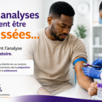 Patient en préparation pour une prise de sang illustrant les erreurs pré-analytiques pouvant fausser les résultats biologiques
